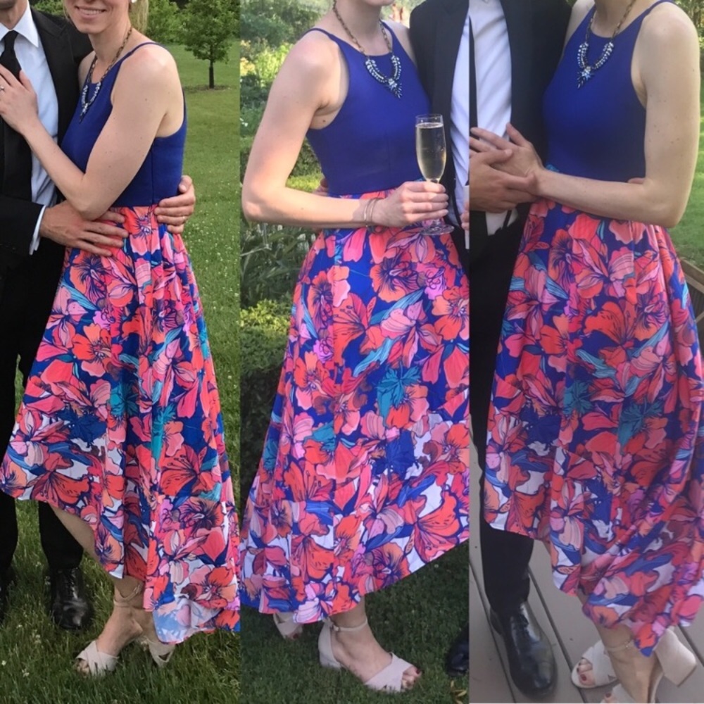Anthropologie Isabella Floral High Low Dress